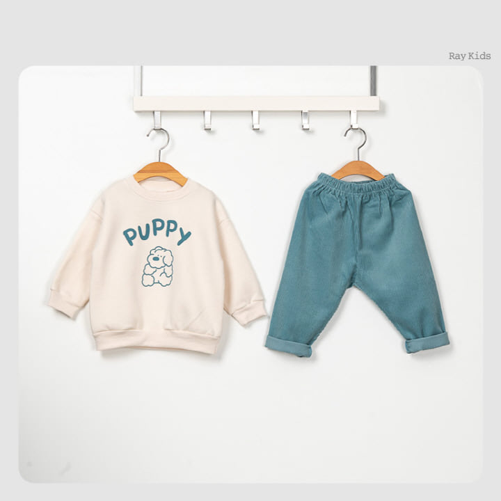 Raykids - Korean Children Fashion - #childofig - Puppy Pang Pang Top Bottom Set - 3