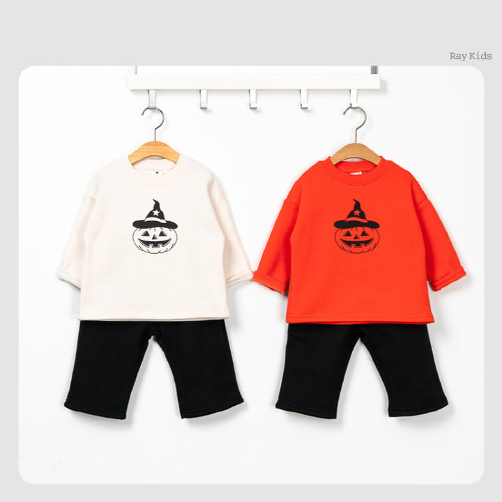 Raykids - Korean Children Fashion - #designkidswear - Pumpkin Wide Top Bottom Set