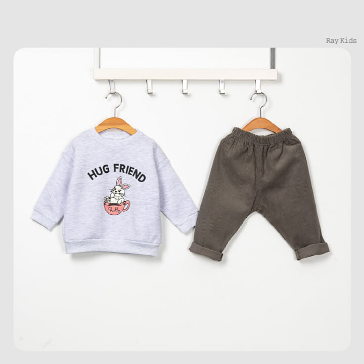 Raykids - Korean Children Fashion - #discoveringself - Cup Rabbit Top Bottom Set - 2