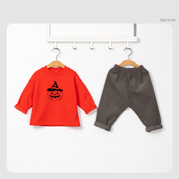 Raykids - Korean Children Fashion - #discoveringself - Pumpkin Top Bottom Set - 3