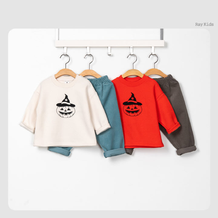 Raykids - Korean Children Fashion - #discoveringself - Pumpkin Top Bottom Set - 4