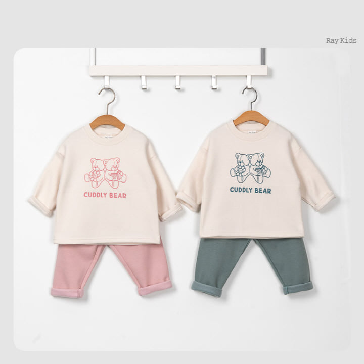 Raykids - Korean Children Fashion - #fashionkids - Twins Simple Top Bottom Set - 2