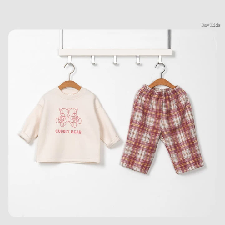 Raykids - Korean Children Fashion - #magicofchildhood - Twin Check Top Bottom Set - 2