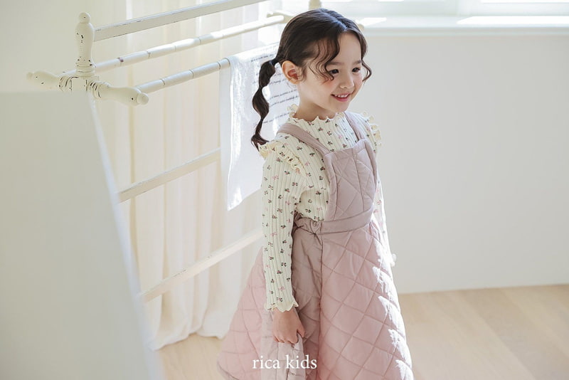 Rica - Korean Children Fashion - #Kfashion4kids - Small Flower Rib Tee - 3