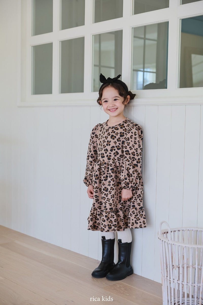 Rica - Korean Children Fashion - #Kfashion4kids - Leopard One-piece - 2