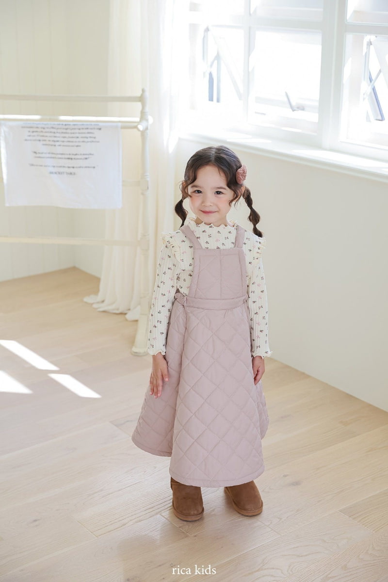 Rica - Korean Children Fashion - #childofig - Small Flower Rib Tee - 8