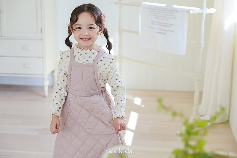 Rica - Korean Children Fashion - #childofig - Small Flower Rib Tee - 9