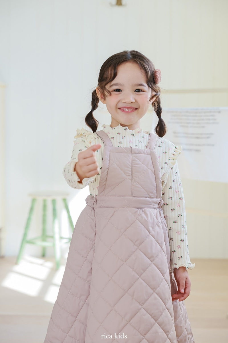 Rica - Korean Children Fashion - #designkidswear - Small Flower Rib Tee - 11