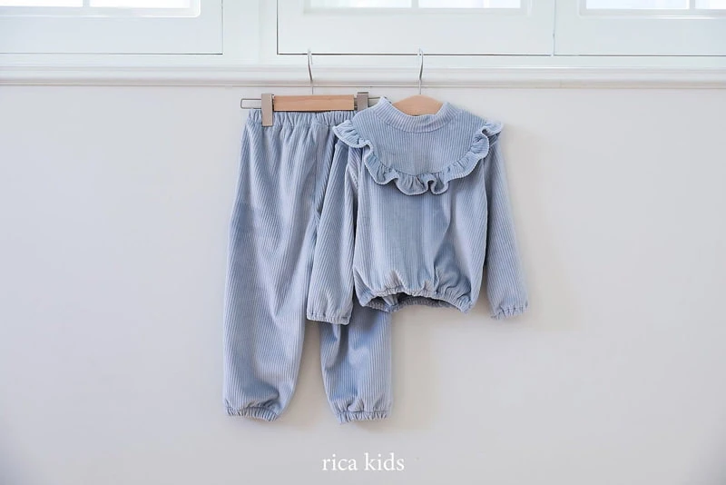 Rica - Korean Children Fashion - #designkidswear - Mink Top Bottom Set - 2