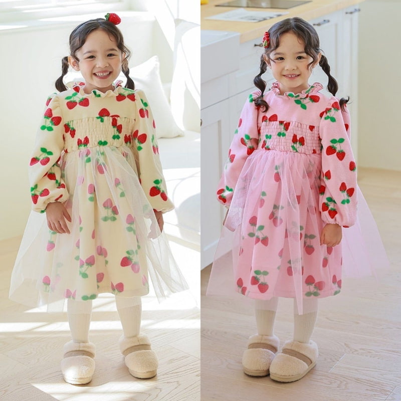 Rica - Korean Children Fashion - #fashionkids - Strawberry One-piece