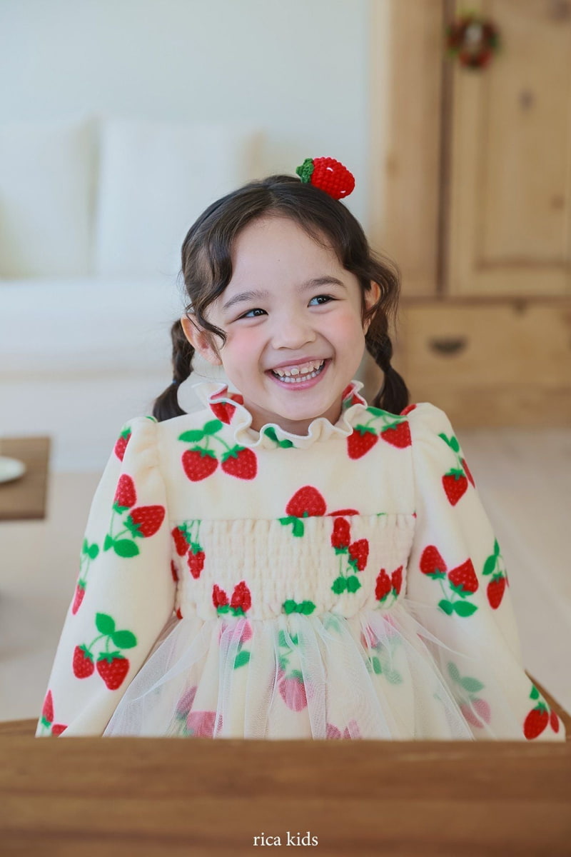 Rica - Korean Children Fashion - #kidsshorts - Strawberry One-piece - 2