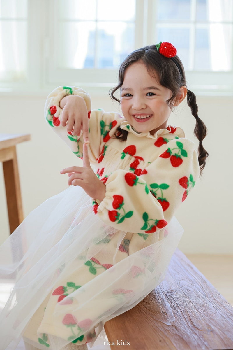 Rica - Korean Children Fashion - #kidsstore - Strawberry One-piece - 3