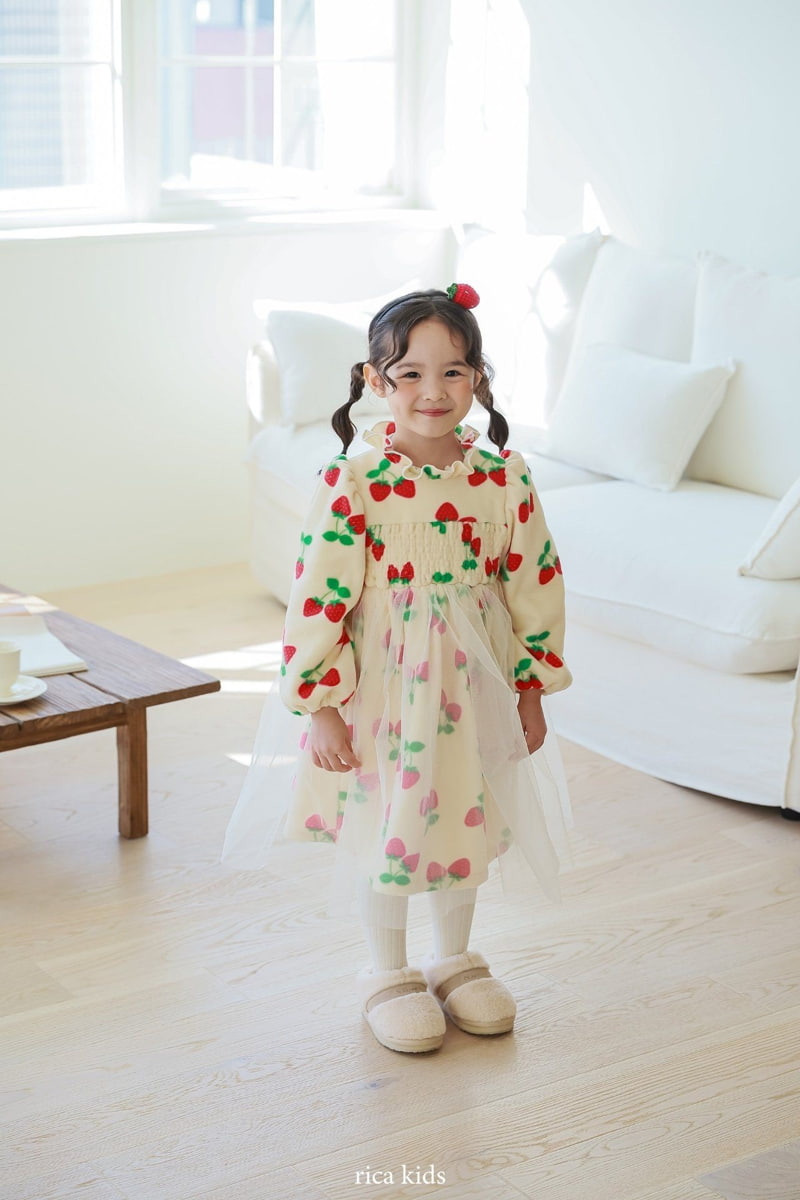 Rica - Korean Children Fashion - #kidsstore - Strawberry One-piece - 4