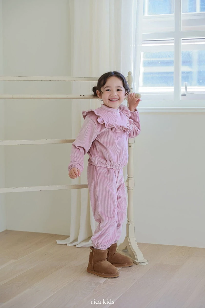 Rica - Korean Children Fashion - #magicofchildhood - Mink Top Bottom Set - 10