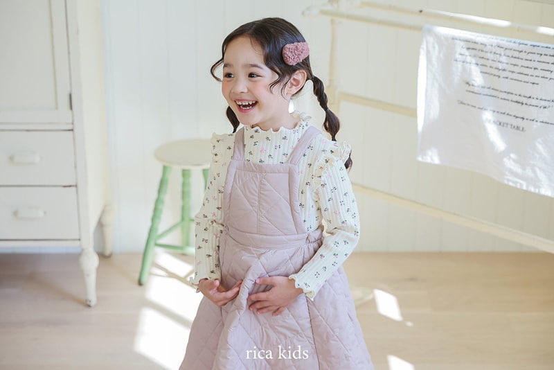 Rica - Korean Children Fashion - #minifashionista - Small Flower Rib Tee - 6