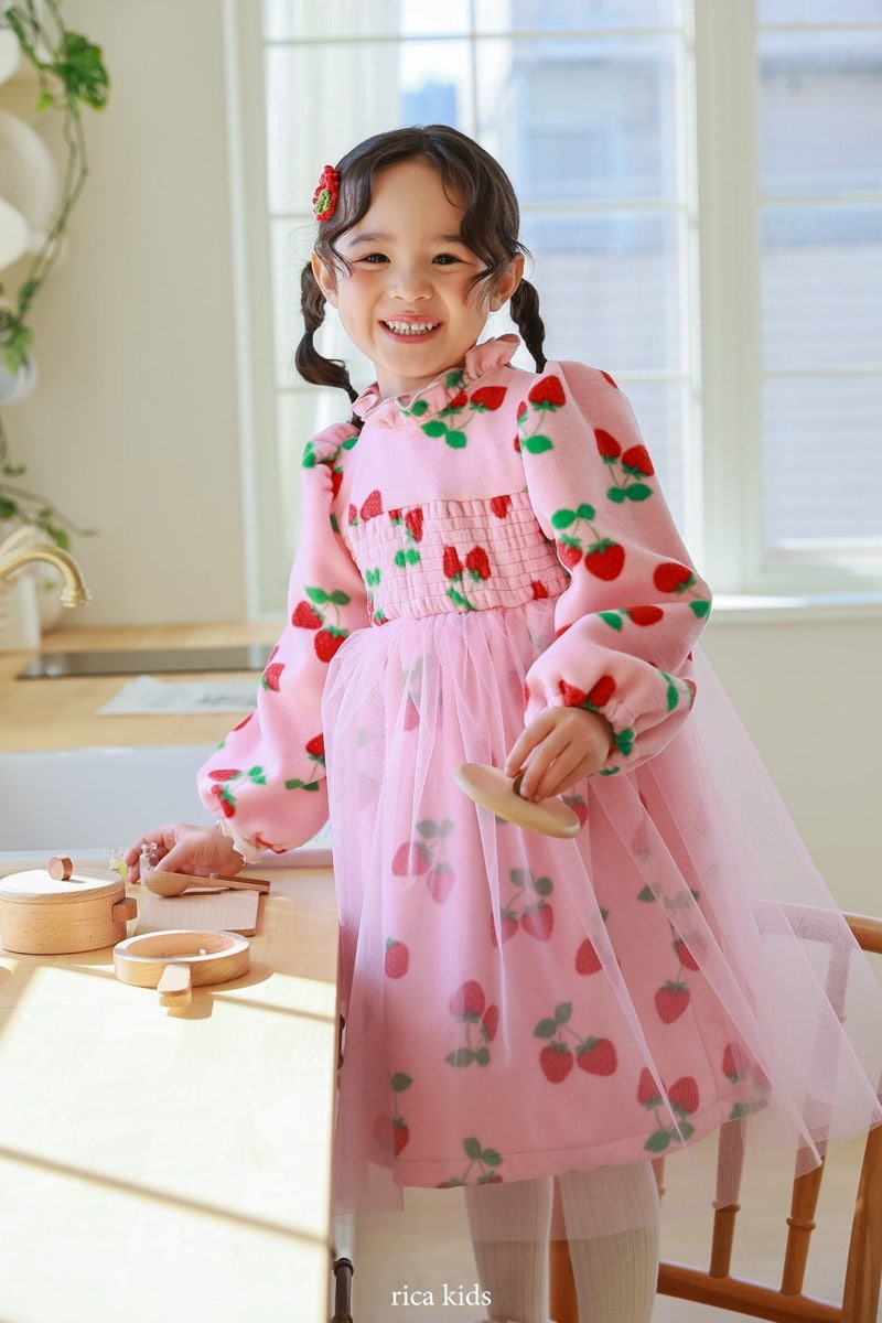 Rica - Korean Children Fashion - #minifashionista - Strawberry One-piece - 8