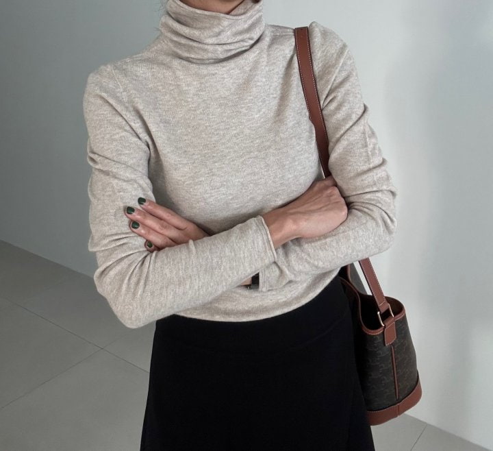 Ripple - Korean Women Fashion - #momslook - Season Turtleneck Knit Top - 2