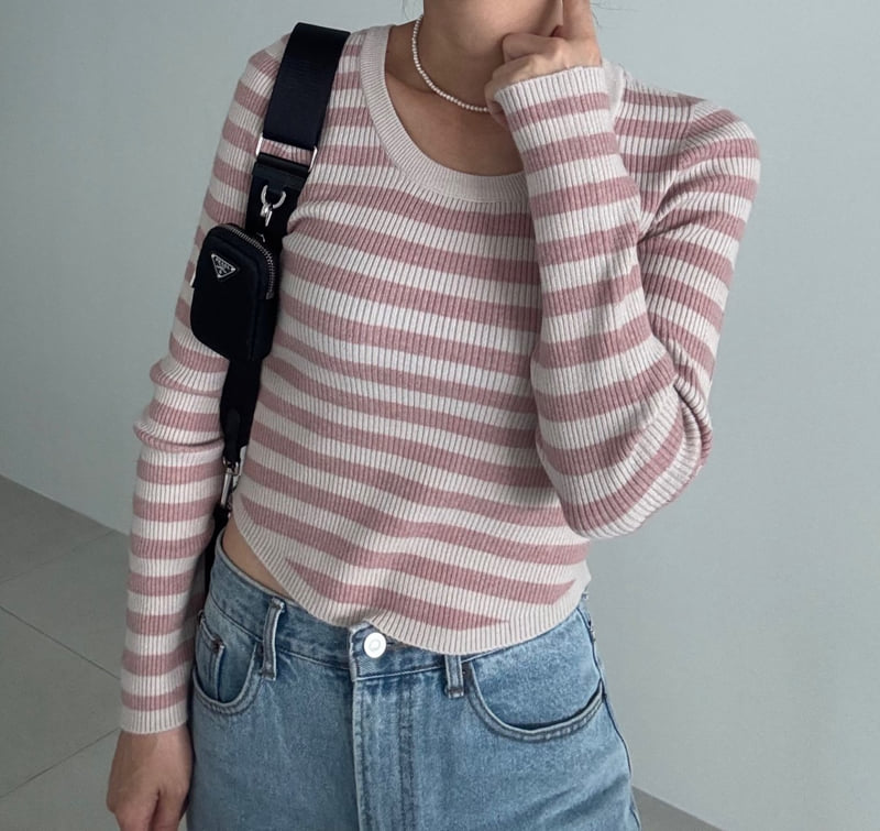 Ripple - Korean Women Fashion - #momslook - Jenny Crop Knit Top