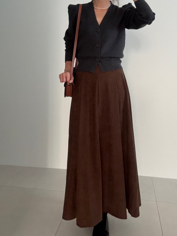 Ripple - Korean Women Fashion - #womensfashion - Corduroy Flare Skirt