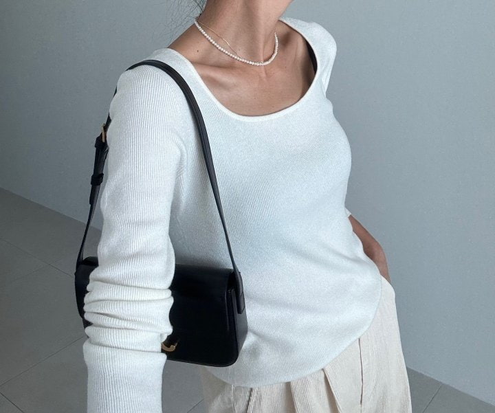 Ripple - Korean Women Fashion - #womensfashion - Square Wholegarment Knit Top - 8