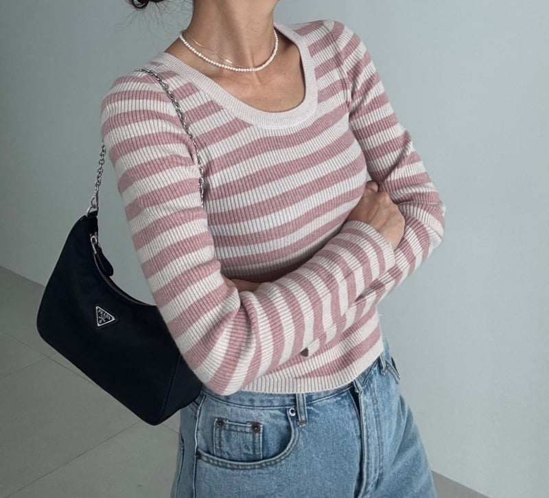 Ripple - Korean Women Fashion - #momslook - Jenny Crop Knit Top - 4