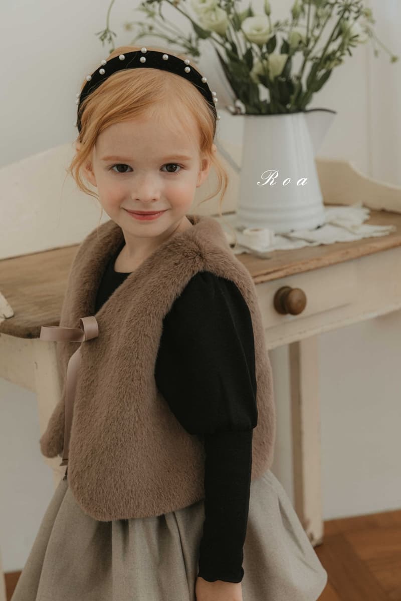 Roa - Korean Children Fashion - #toddlerclothing - Mink Vest - 8