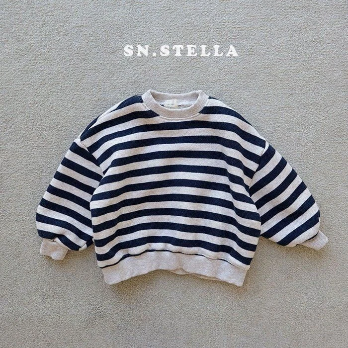 SN - Korean Children Fashion - #childrensboutique - Big Stripe Sweatshirts - 3