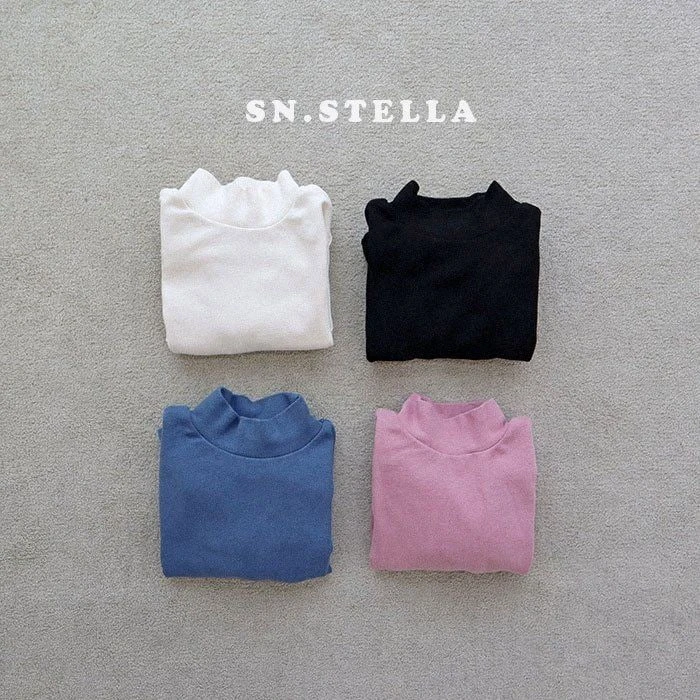 SN - Korean Children Fashion - #designkidswear - Peach Half Turtleneck Tee - 6