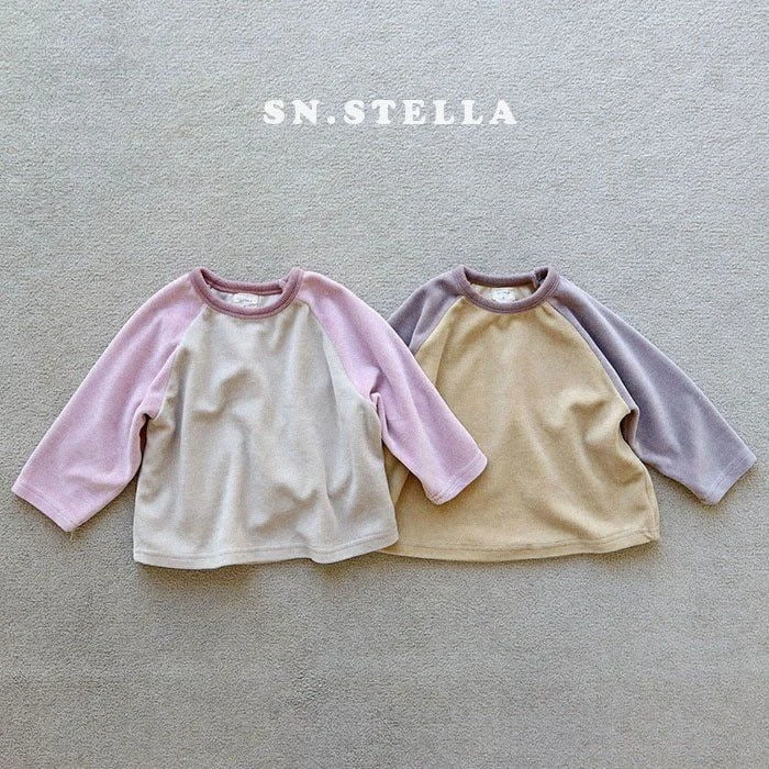 SN - Korean Children Fashion - #kidsshorts - Veloure Raglan Tee