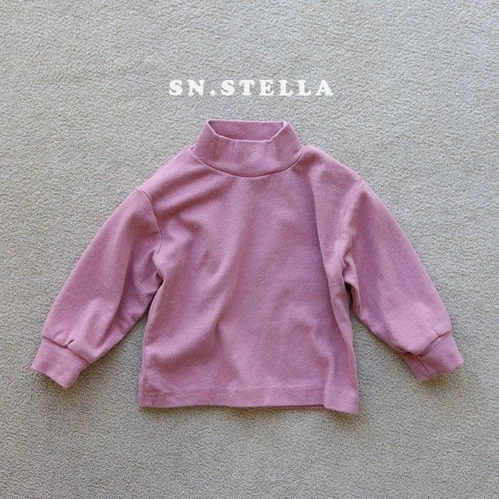 SN - Korean Children Fashion - #stylishchildhood - Peach Half Turtleneck Tee - 3