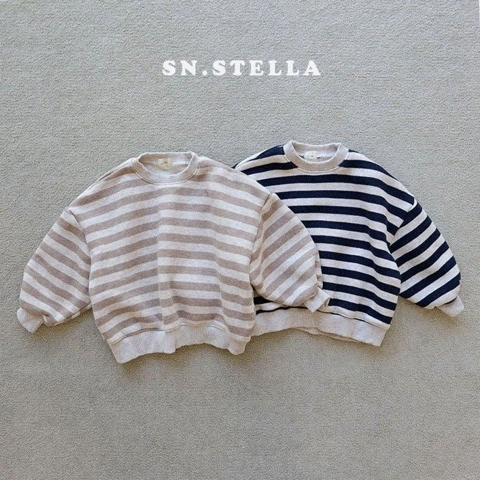 SN - Korean Children Fashion - #stylishchildhood - Big Stripe Sweatshirts