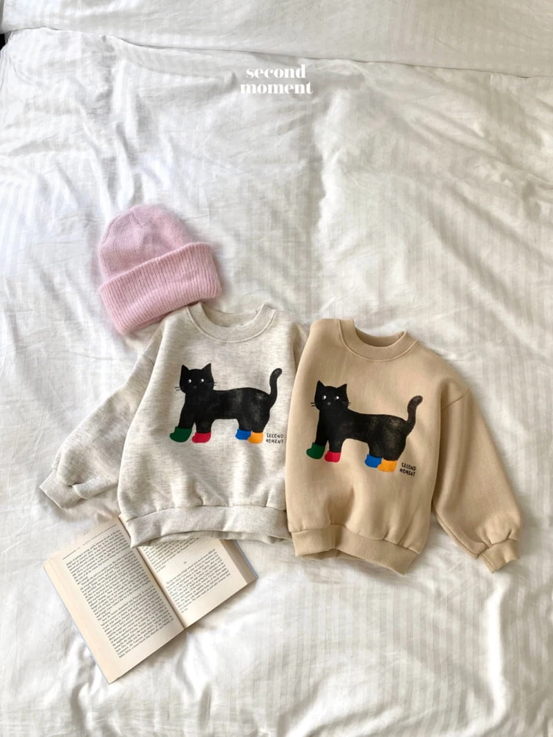 Second Moment - Korean Children Fashion - #childofig - Cat Sweatshirt - 6