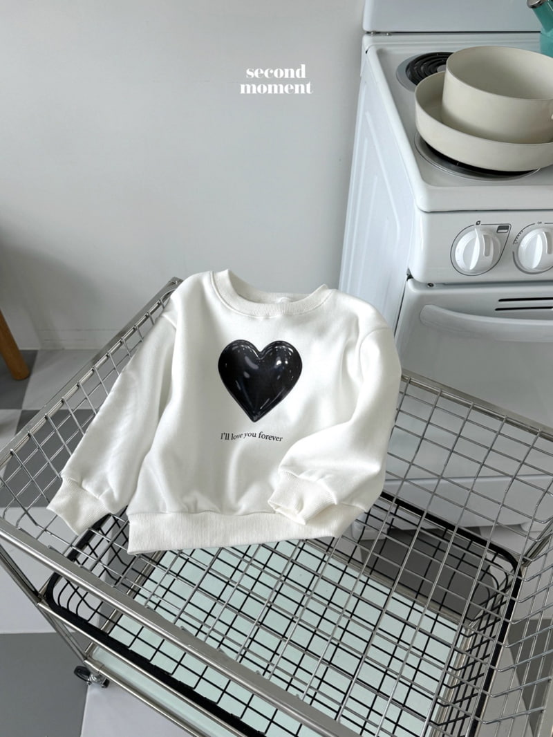 Second Moment - Korean Children Fashion - #prettylittlegirls - Glossy Heart Sweatshirt - 4