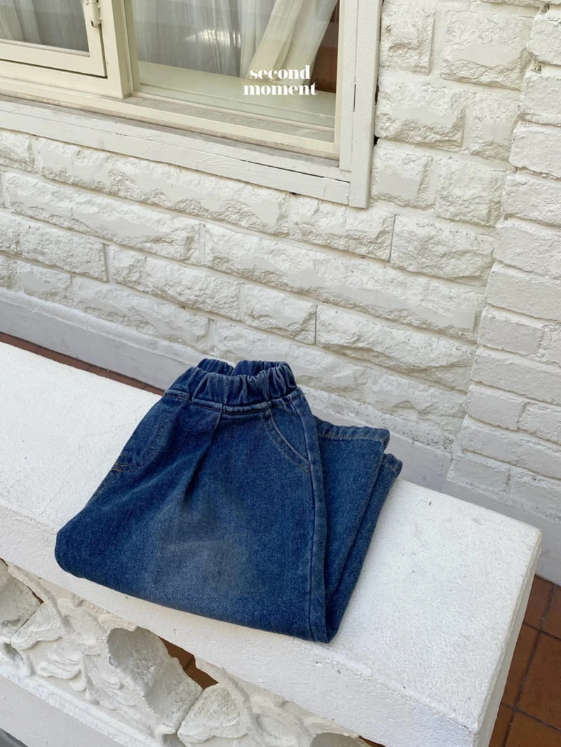 Second Moment - Korean Children Fashion - #childrensboutique - Wrinkled Denim Pants - 6