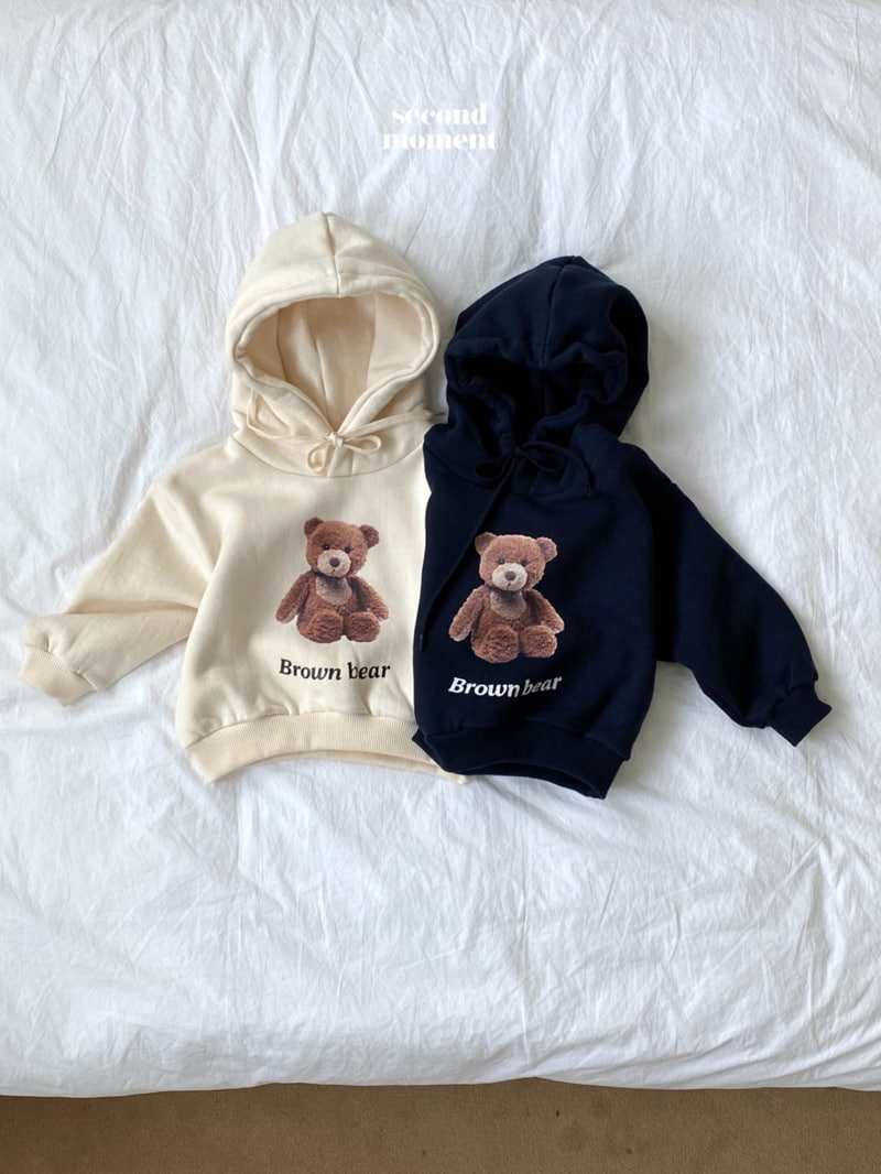 Second Moment - Korean Children Fashion - #discoveringself - Brown Bear Hood Top