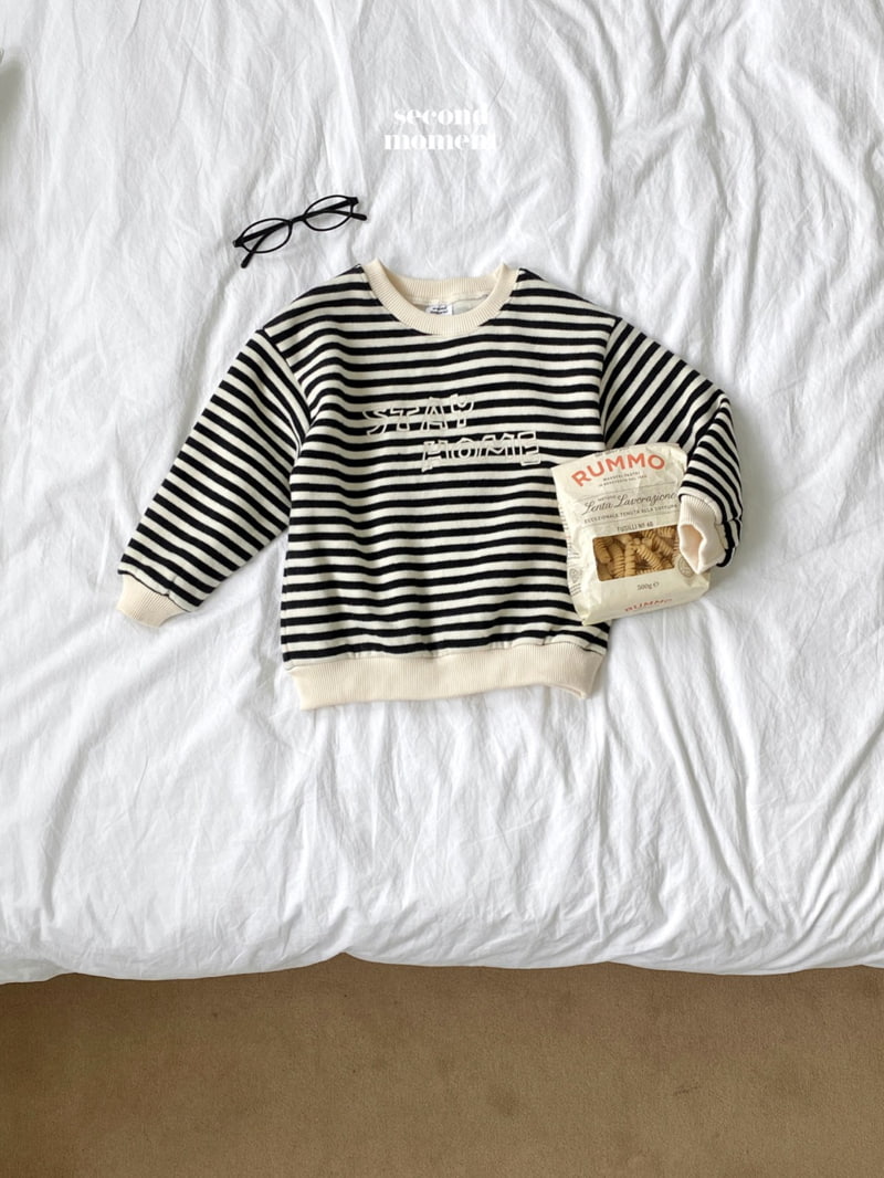 Second Moment - Korean Children Fashion - #discoveringself - Stay Stripe Sweatshirt - 3