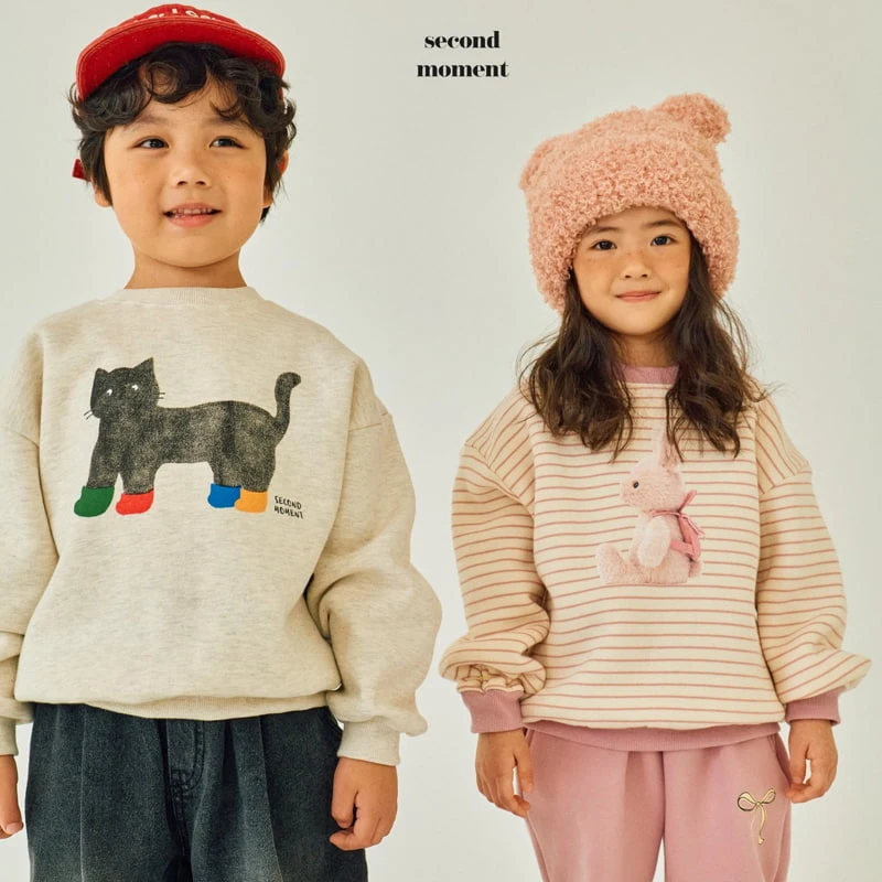 Second Moment - Korean Children Fashion - #fashionkids - Cat Sweatshirt - 10