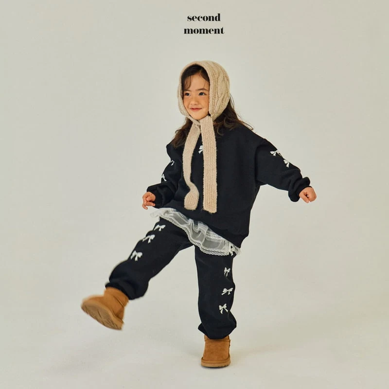 Second Moment - Korean Children Fashion - #kidzfashiontrend - Ribbon Jogger Pants - 10