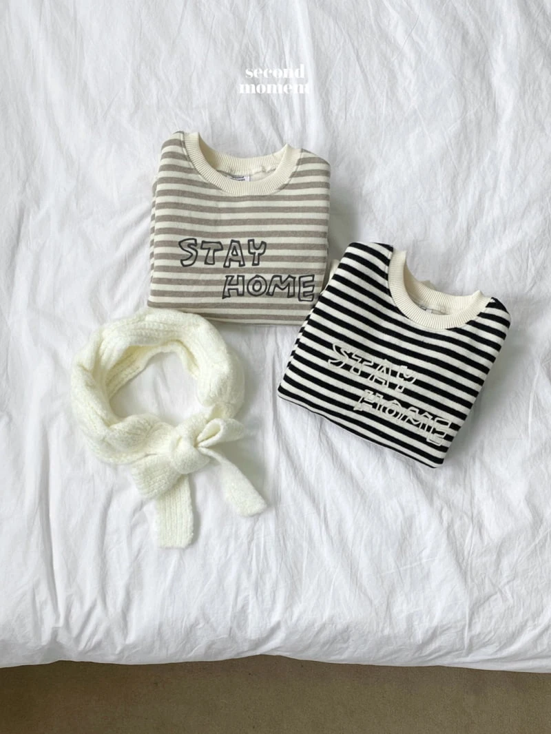 Second Moment - Korean Children Fashion - #littlefashionista - Stay Stripe Sweatshirt - 9