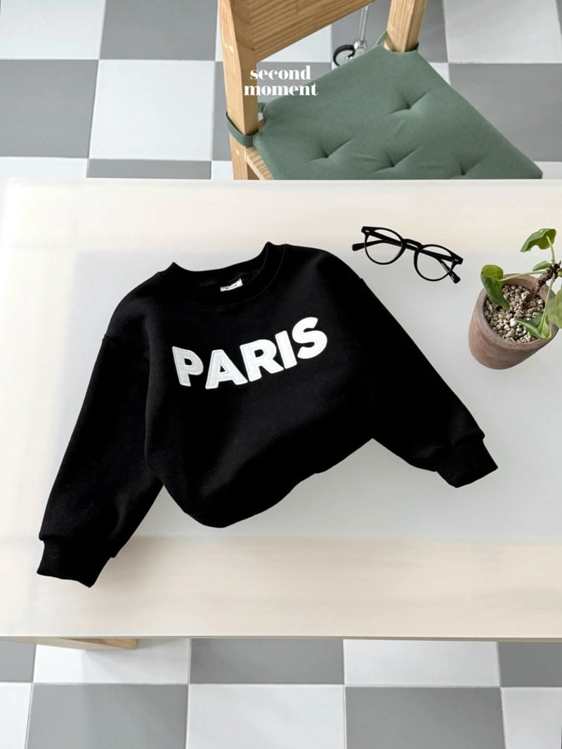 Second Moment - Korean Children Fashion - #littlefashionista - Paris Embroidery Sweatshirt - 5