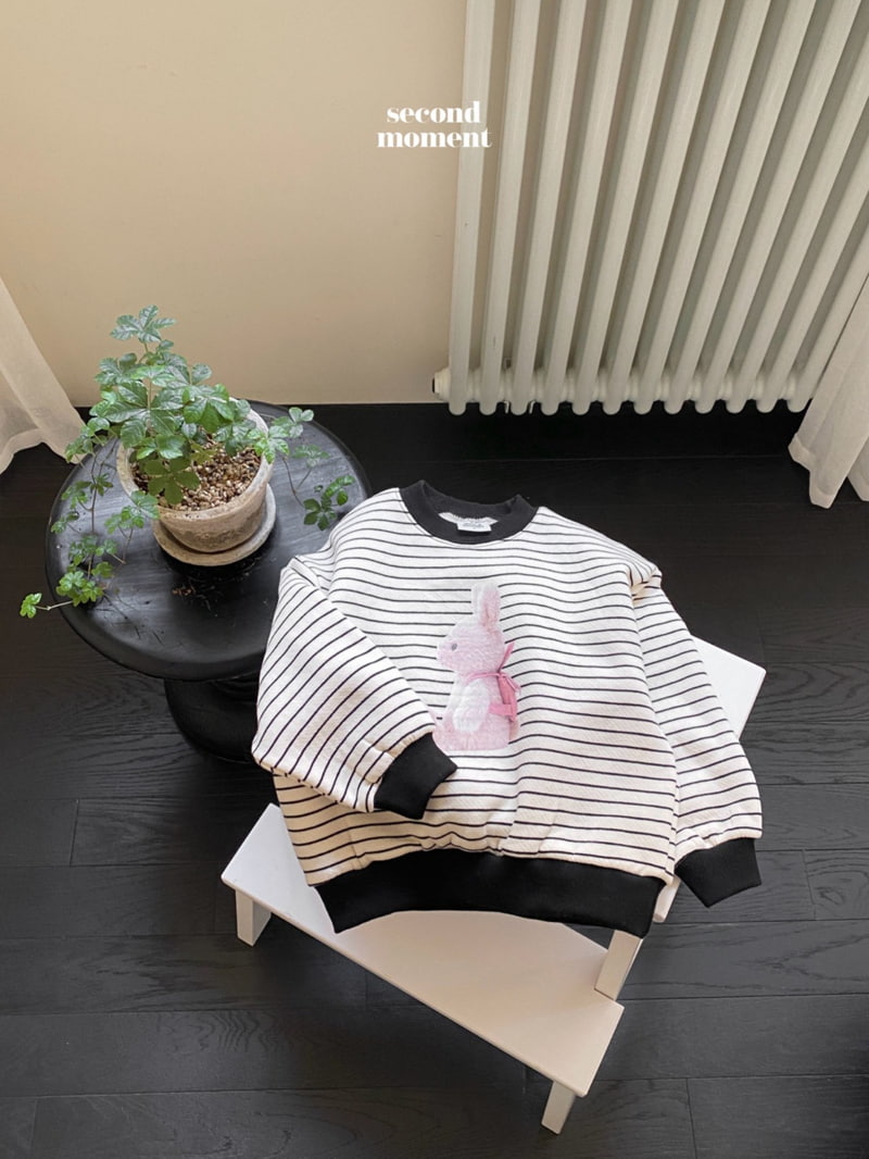 Second Moment - Korean Children Fashion - #magicofchildhood - Striped Rabbit Sweatshirt - 5