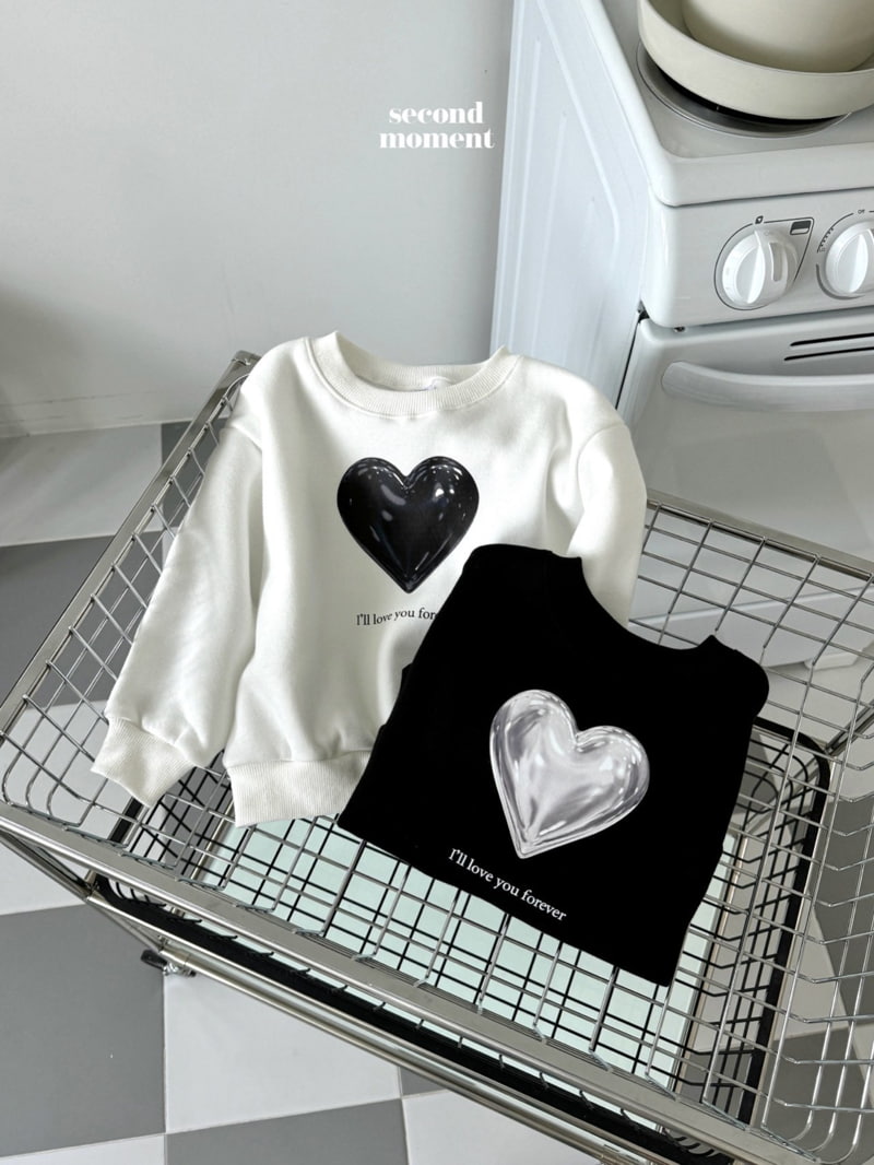 Second Moment - Korean Children Fashion - #prettylittlegirls - Glossy Heart Sweatshirt - 3