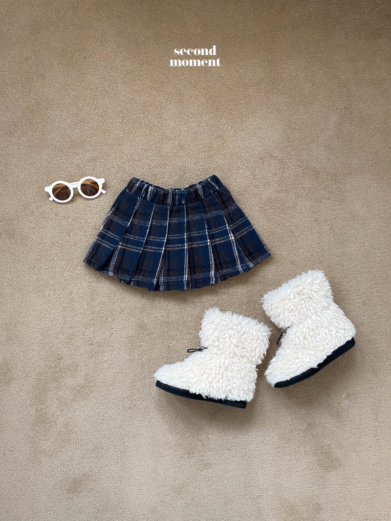 Second Moment - Korean Children Fashion - #stylishchildhood - Check Pleated Skirt - 5