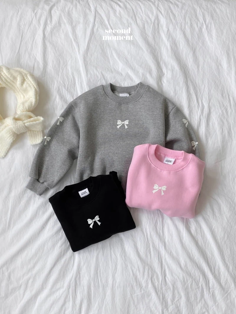 Second Moment - Korean Children Fashion - #todddlerfashion - Ribbon Sweatshirt - 5