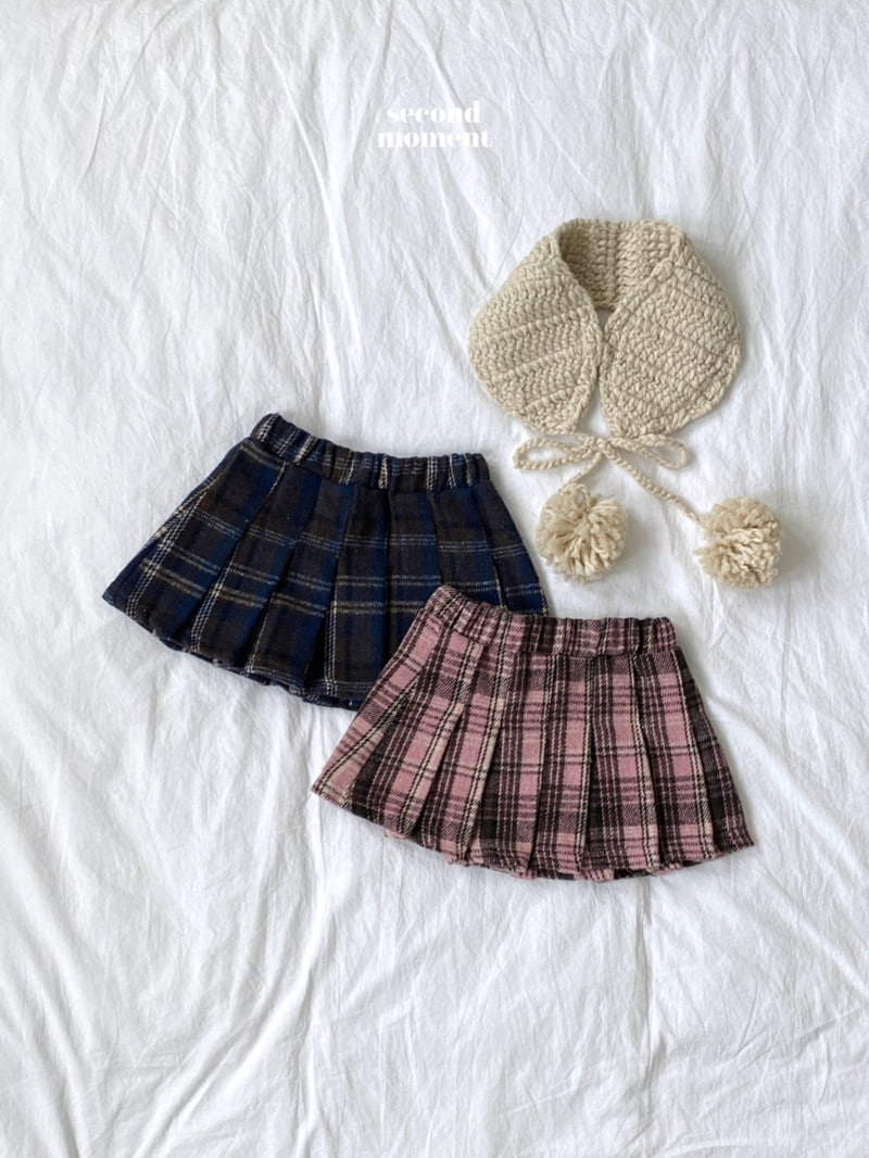 Second Moment - Korean Children Fashion - #todddlerfashion - Check Pleated Skirt - 3