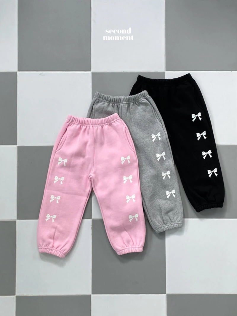 Second Moment - Korean Children Fashion - #toddlerclothing - Ribbon Jogger Pants