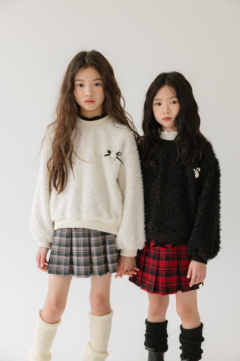 Sm2 - Korean Children Fashion - #kidsshorts - Ribbon Check Pleats Skirt - 5