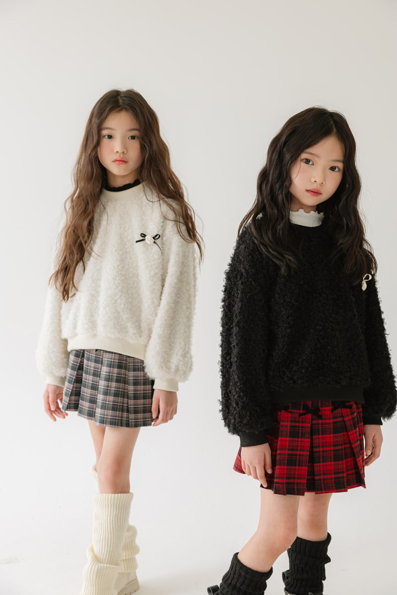 Sm2 - Korean Children Fashion - #kidzfashiontrend - Ribbon Check Pleats Skirt - 7