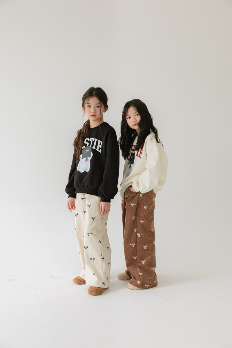 Sm2 - Korean Children Fashion - #minifashionista - Ribbon Wide Pants - 3