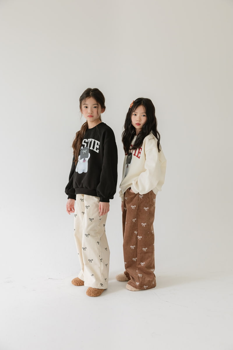 Sm2 - Korean Children Fashion - #minifashionista - Ribbon Wide Pants - 4